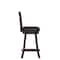 Flash Furniture Zerrick Commercial Wood Classic Ladderback Swivel Counter Stool w/Black LeatherSoft Seat, Espresso ES-UN3-24-ESP-GG - alternate 3
